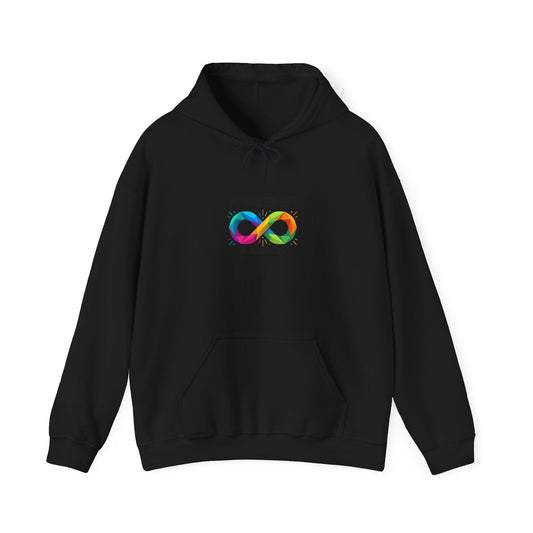 Neurodivergent Proud Infinity Logo Hoodie | autistic pride, identity-first