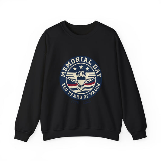 Memorial Day USA 250 Crewneck Sweatshirt | 1776–2026 Patriotic Vintage, red white and blue