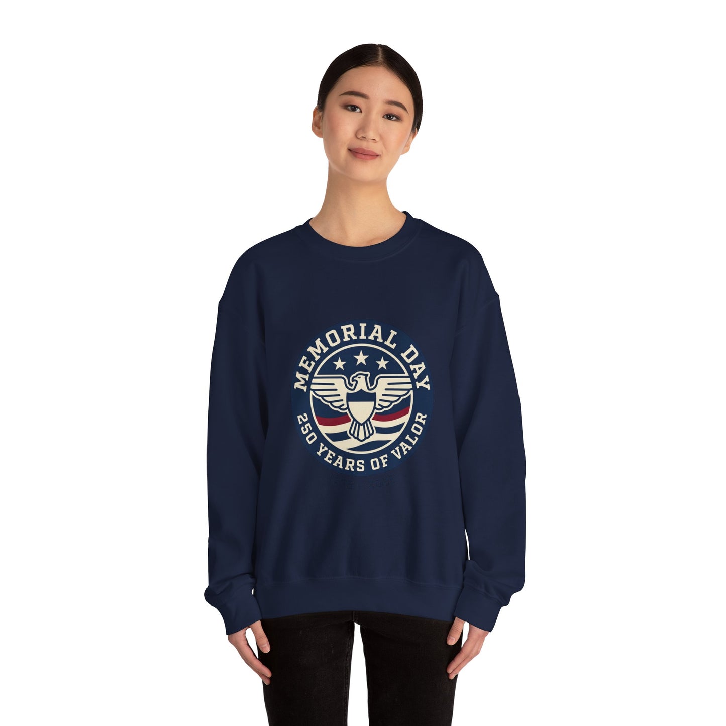Memorial Day USA 250 Crewneck Sweatshirt | 1776–2026 Patriotic Vintage, red white and blue