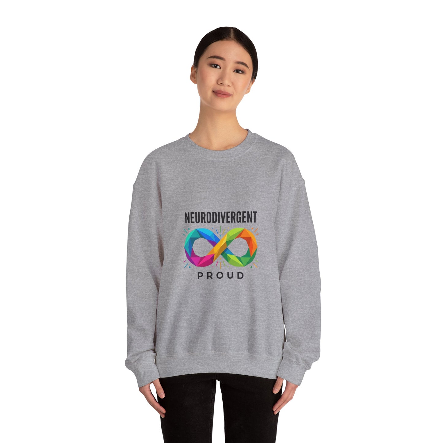 Neurodivergent Proud Crewneck, Autistic Pride Infinity Symbol, Neurodiversity Affirming