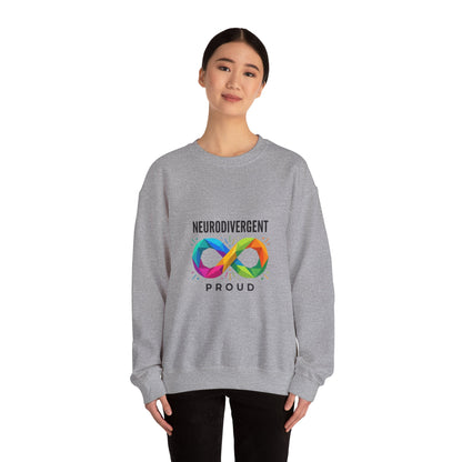 Neurodivergent Proud Crewneck, Autistic Pride Infinity Symbol, Neurodiversity Affirming