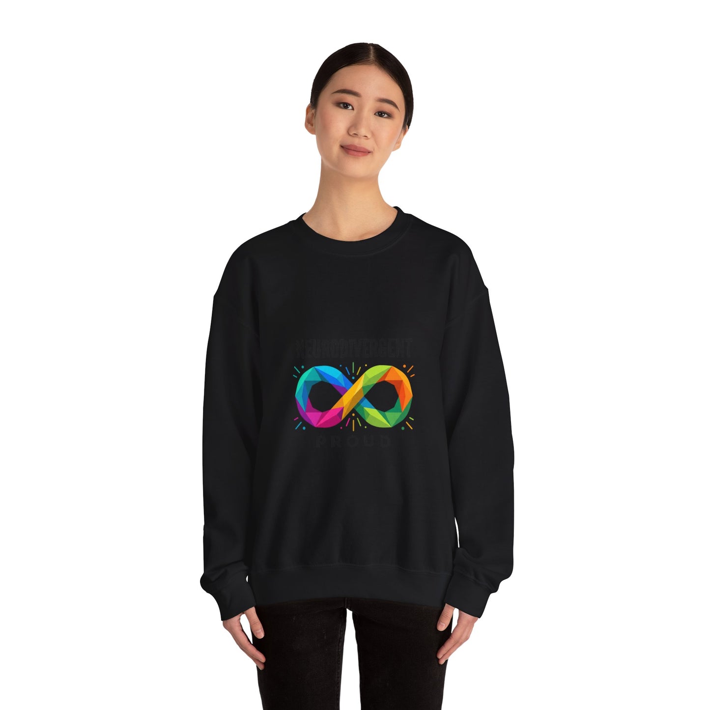 Neurodivergent Proud Crewneck, Autistic Pride Infinity Symbol, Neurodiversity Affirming