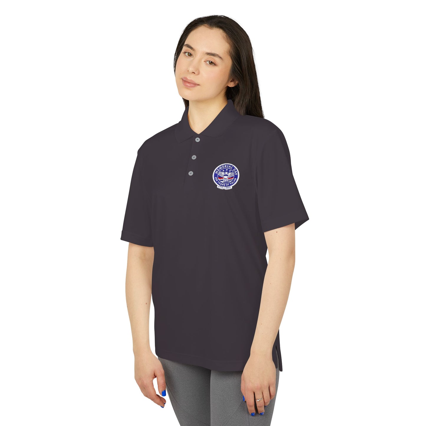 USA Military Seal Polo Shirt — Patriotic Veteran Emblem Performance Polo