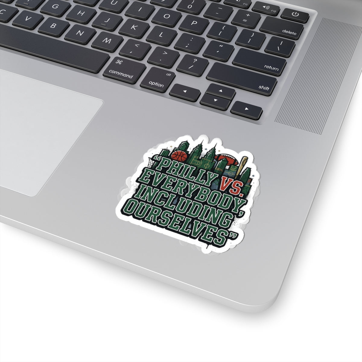 Philly vs Everybody Kiss-Cut Sticker | city basketball, rivalry humor