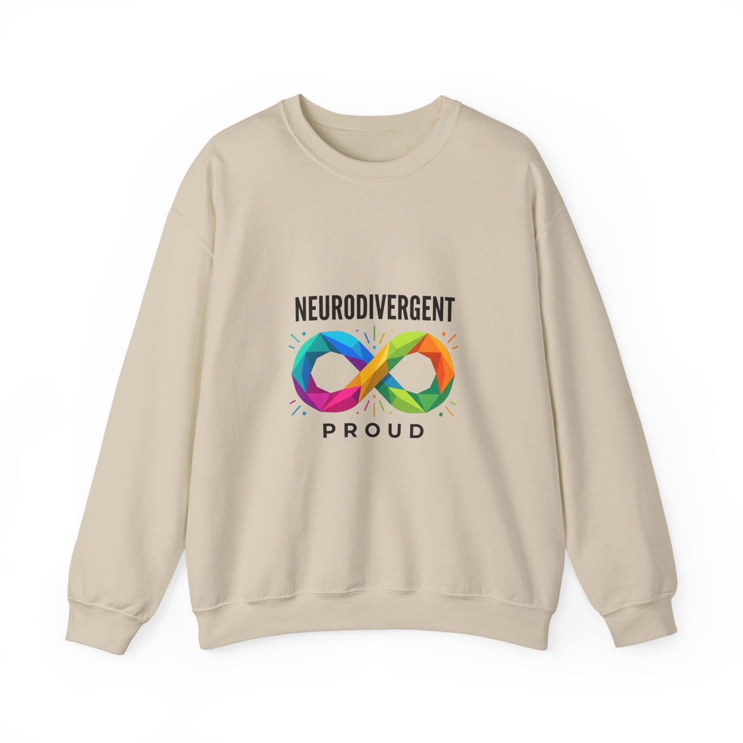 Neurodivergent Proud Crewneck, Autistic Pride Infinity Symbol, Neurodiversity Affirming