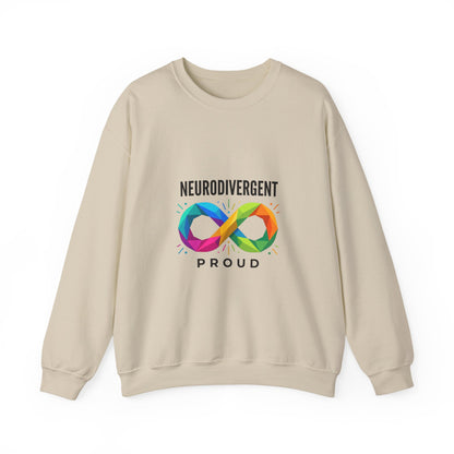 Neurodivergent Proud Crewneck, Autistic Pride Infinity Symbol, Neurodiversity Affirming