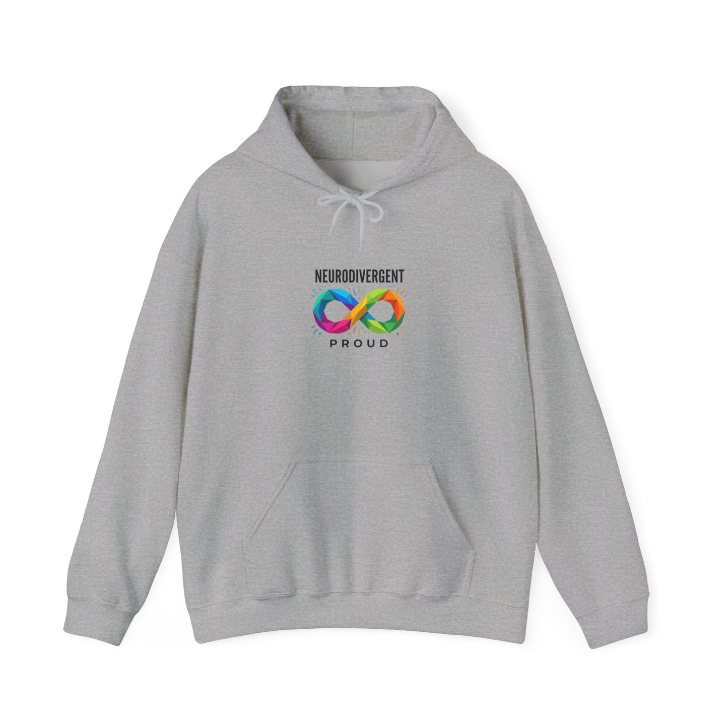 Neurodivergent Proud Infinity Logo Hoodie | autistic pride, identity-first
