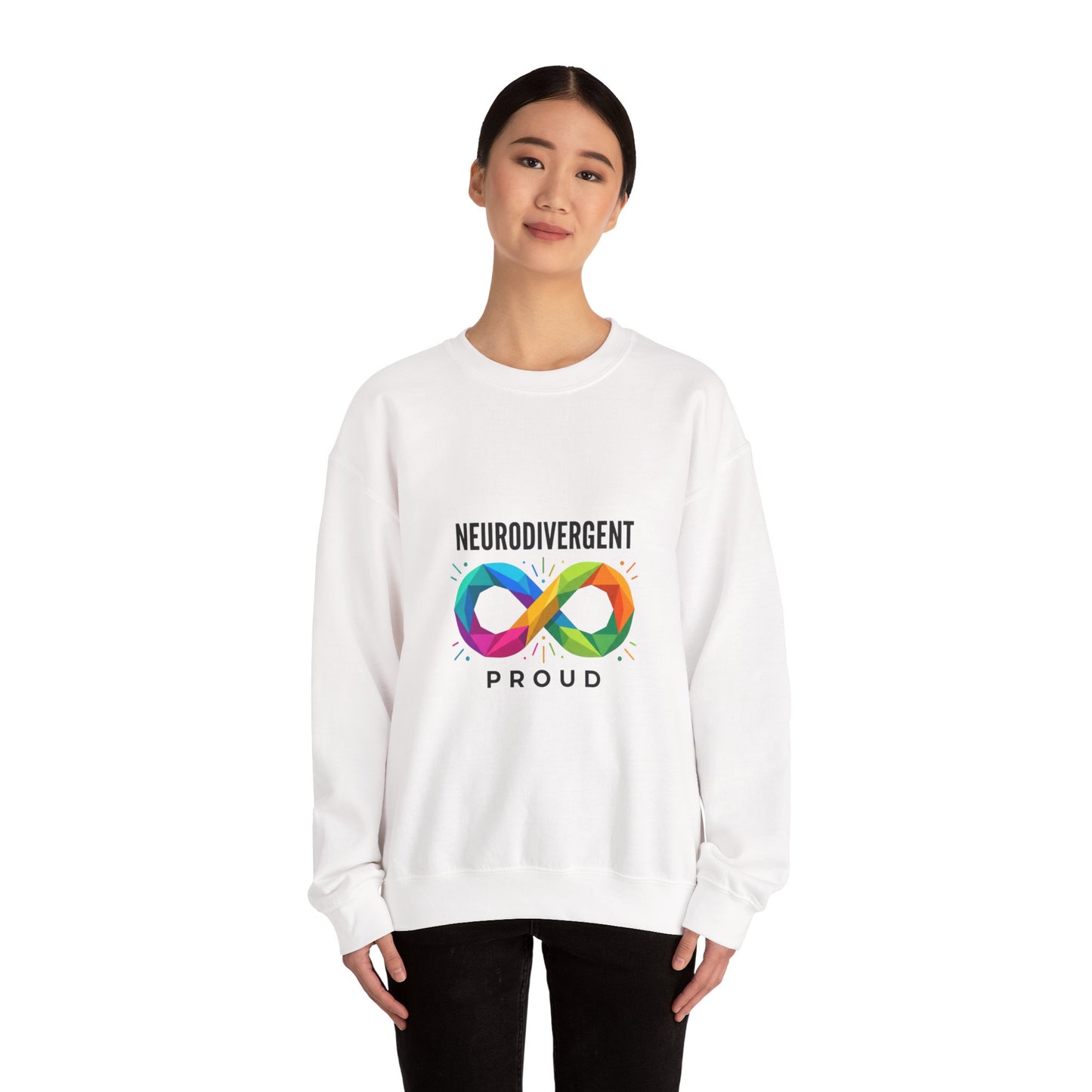 Neurodivergent Proud Crewneck, Autistic Pride Infinity Symbol, Neurodiversity Affirming