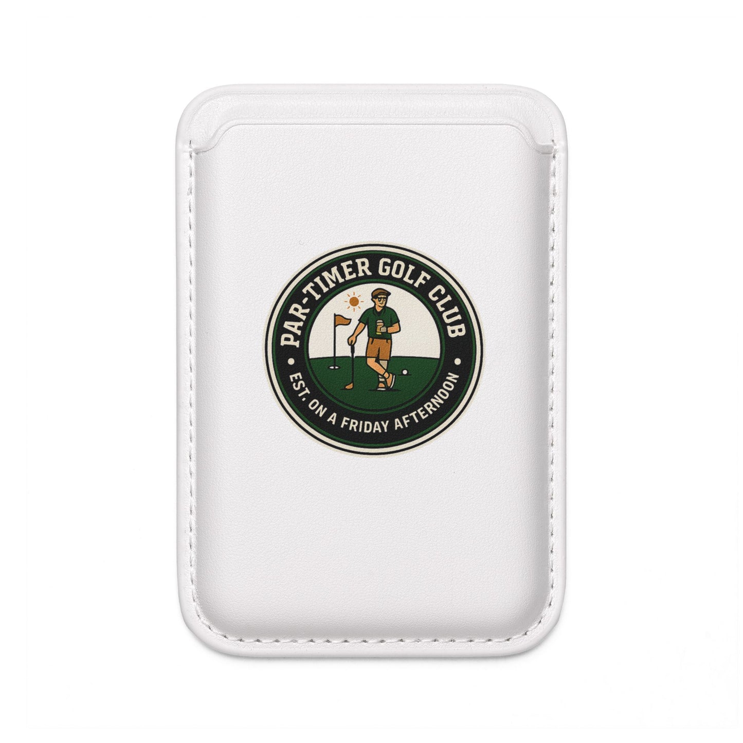 Vegan Wallet — "Par-Timer Golf Club" MagSafe Card Holder