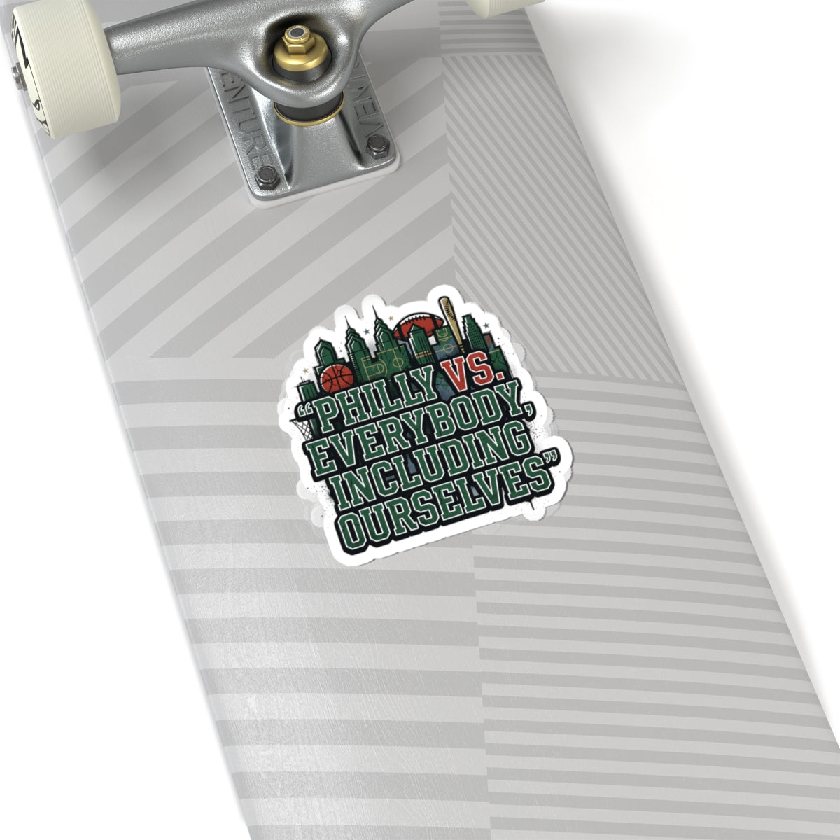 Philly vs Everybody Kiss-Cut Sticker | city basketball, rivalry humor