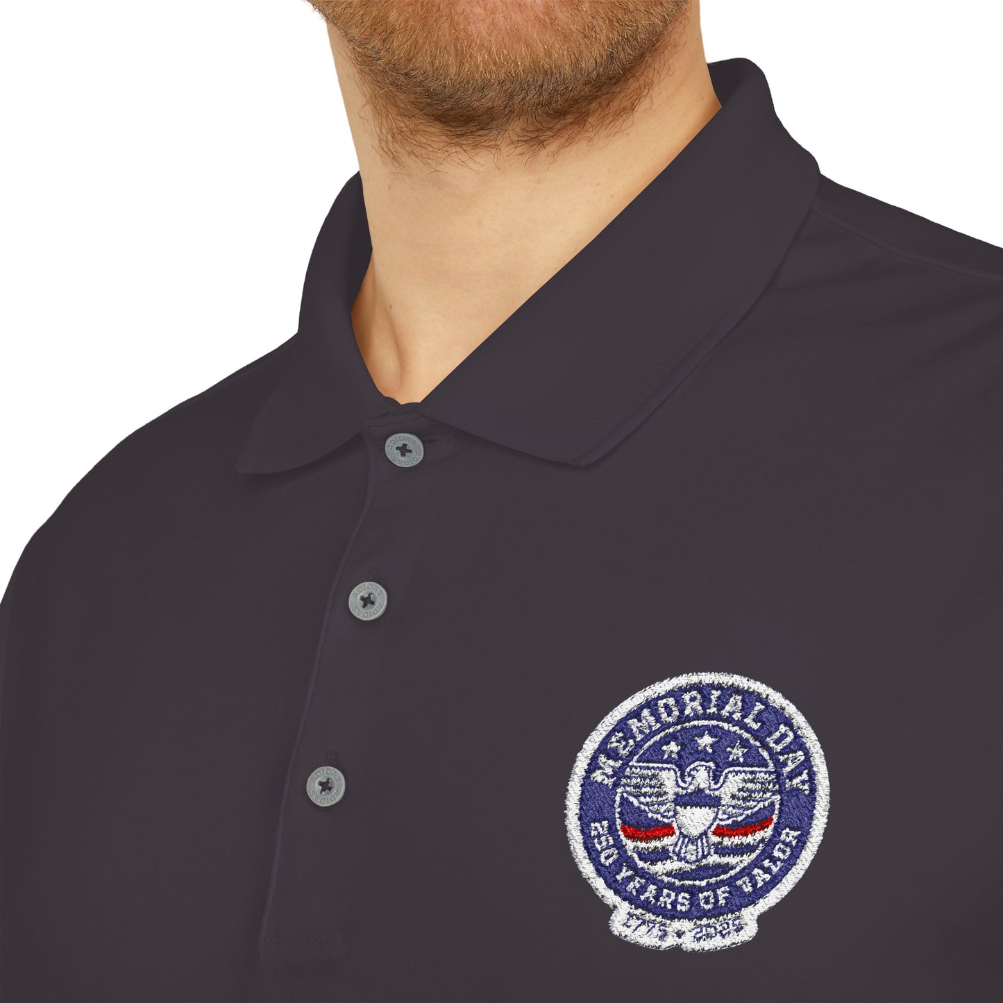 USA Military Seal Polo Shirt — Patriotic Veteran Emblem Performance Polo