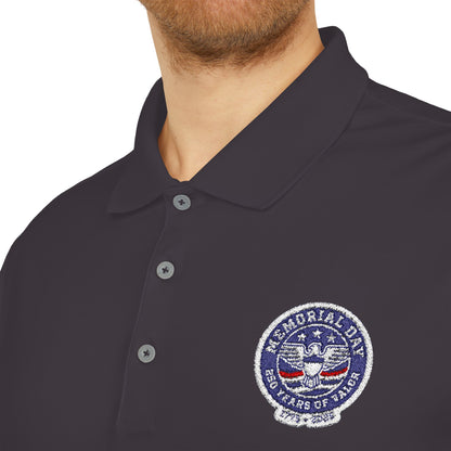 USA Military Seal Polo Shirt — Patriotic Veteran Emblem Performance Polo
