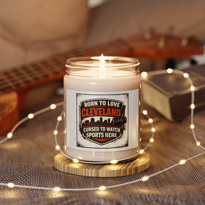 Cleveland City Basketball Candle, hometown pride, rivalry humor
