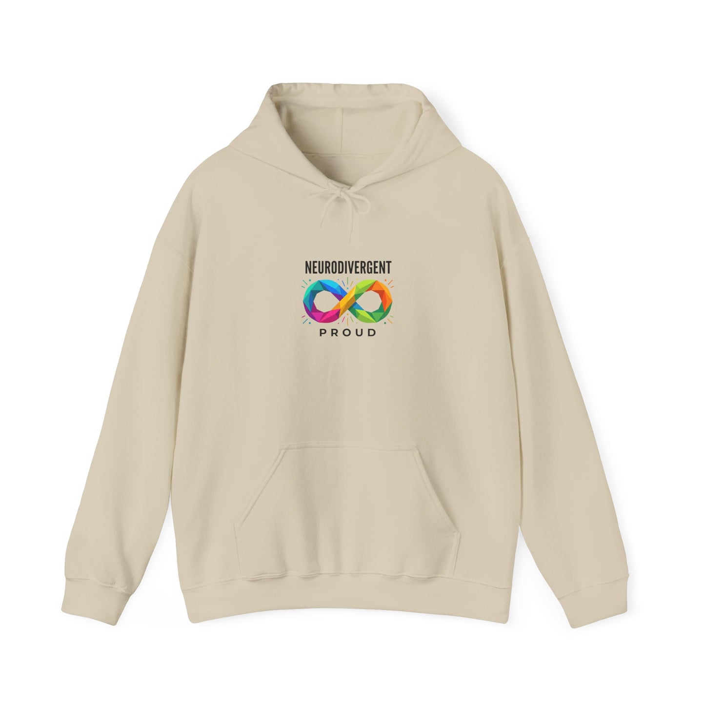 Neurodivergent Proud Infinity Logo Hoodie | autistic pride, identity-first