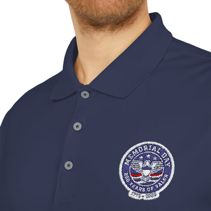 USA Military Seal Polo Shirt — Patriotic Veteran Emblem Performance Polo