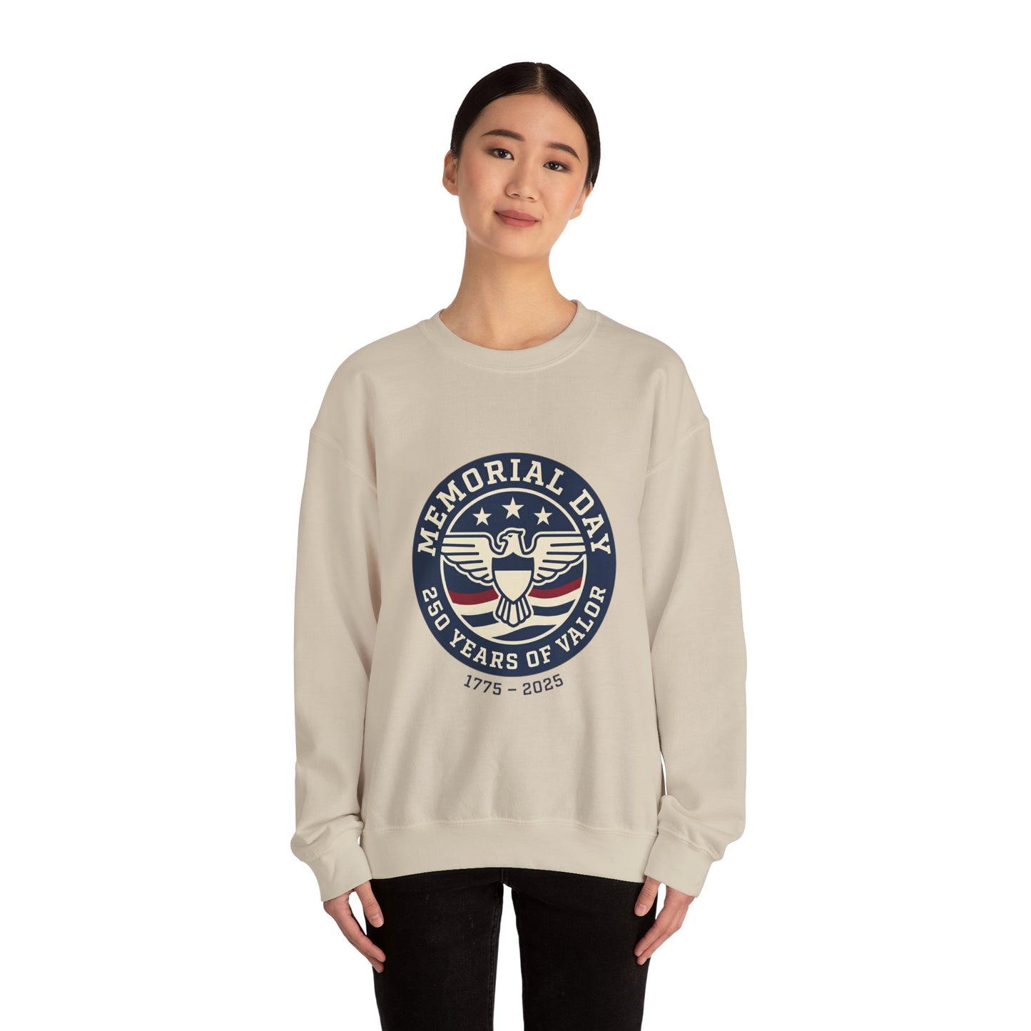 Memorial Day USA 250 Crewneck Sweatshirt | 1776–2026 Patriotic Vintage, red white and blue
