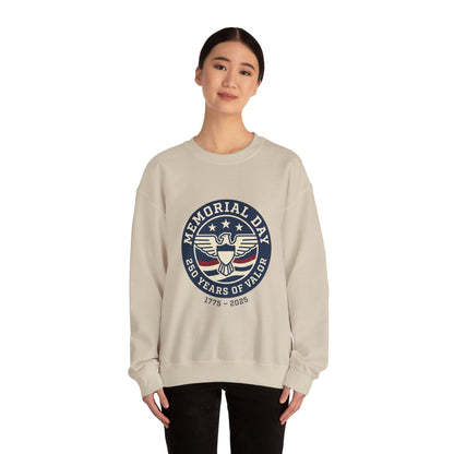Memorial Day USA 250 Crewneck Sweatshirt | 1776–2026 Patriotic Vintage, red white and blue