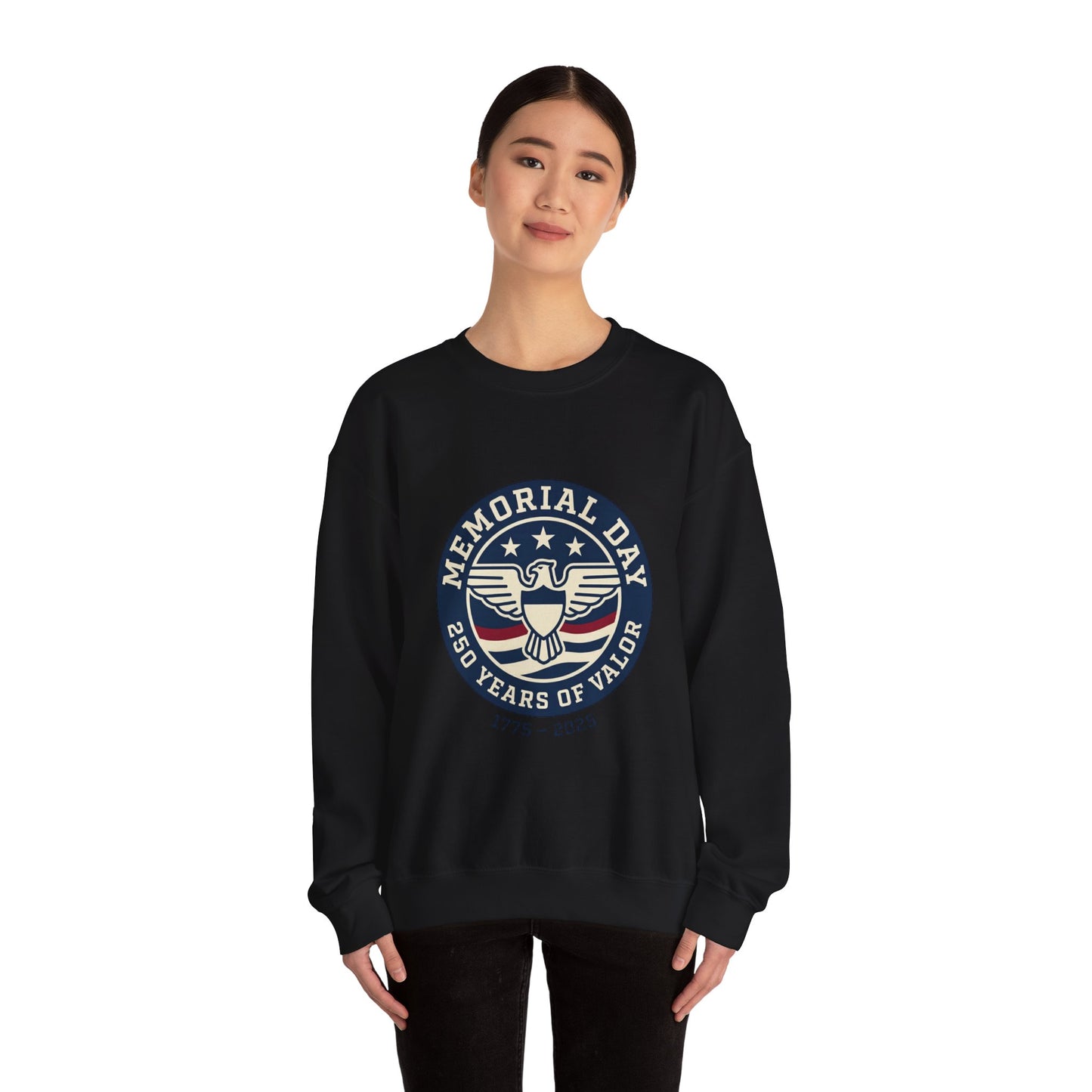 Memorial Day USA 250 Crewneck Sweatshirt | 1776–2026 Patriotic Vintage, red white and blue