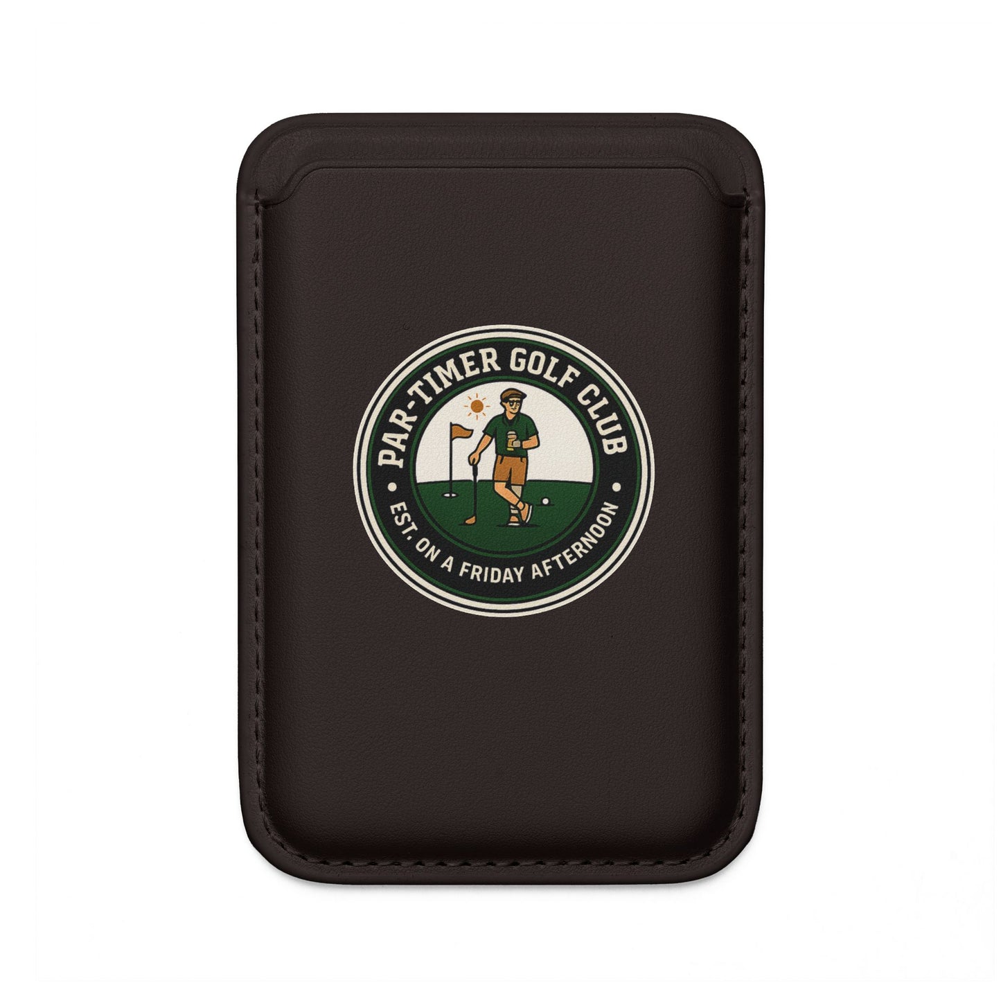 Vegan Wallet — "Par-Timer Golf Club" MagSafe Card Holder