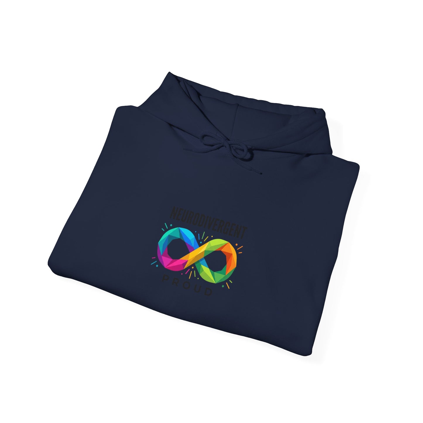 Neurodivergent Proud Infinity Logo Hoodie | autistic pride, identity-first