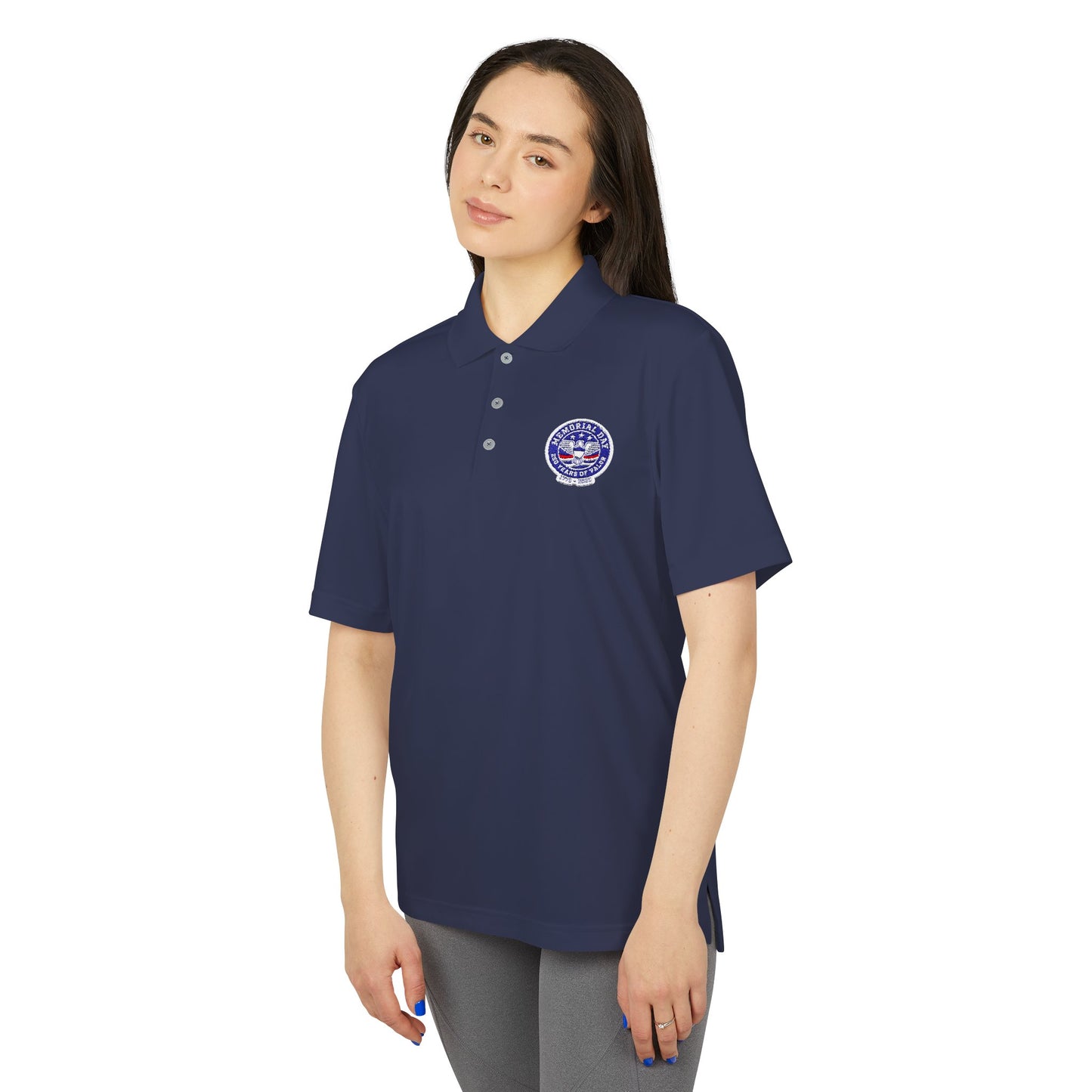USA Military Seal Polo Shirt — Patriotic Veteran Emblem Performance Polo
