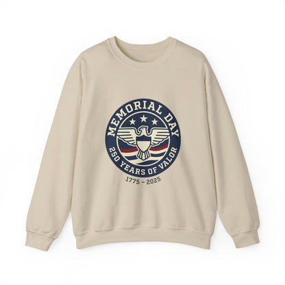 Memorial Day USA 250 Crewneck Sweatshirt | 1776–2026 Patriotic Vintage, red white and blue