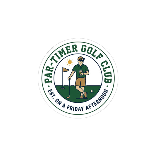 Par-Timer Golf Club Sticker | Golf Aesthetic, Weekend Golfer