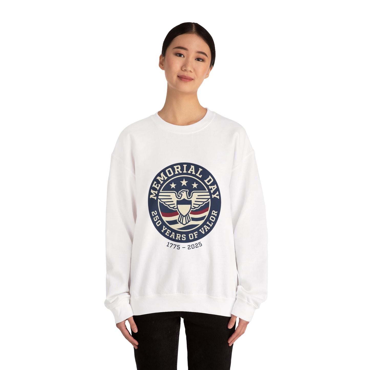 Memorial Day USA 250 Crewneck Sweatshirt | 1776–2026 Patriotic Vintage, red white and blue