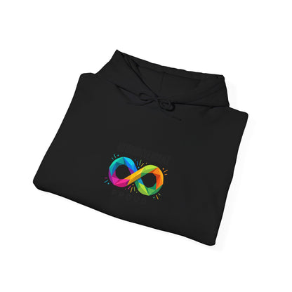 Neurodivergent Proud Infinity Logo Hoodie | autistic pride, identity-first