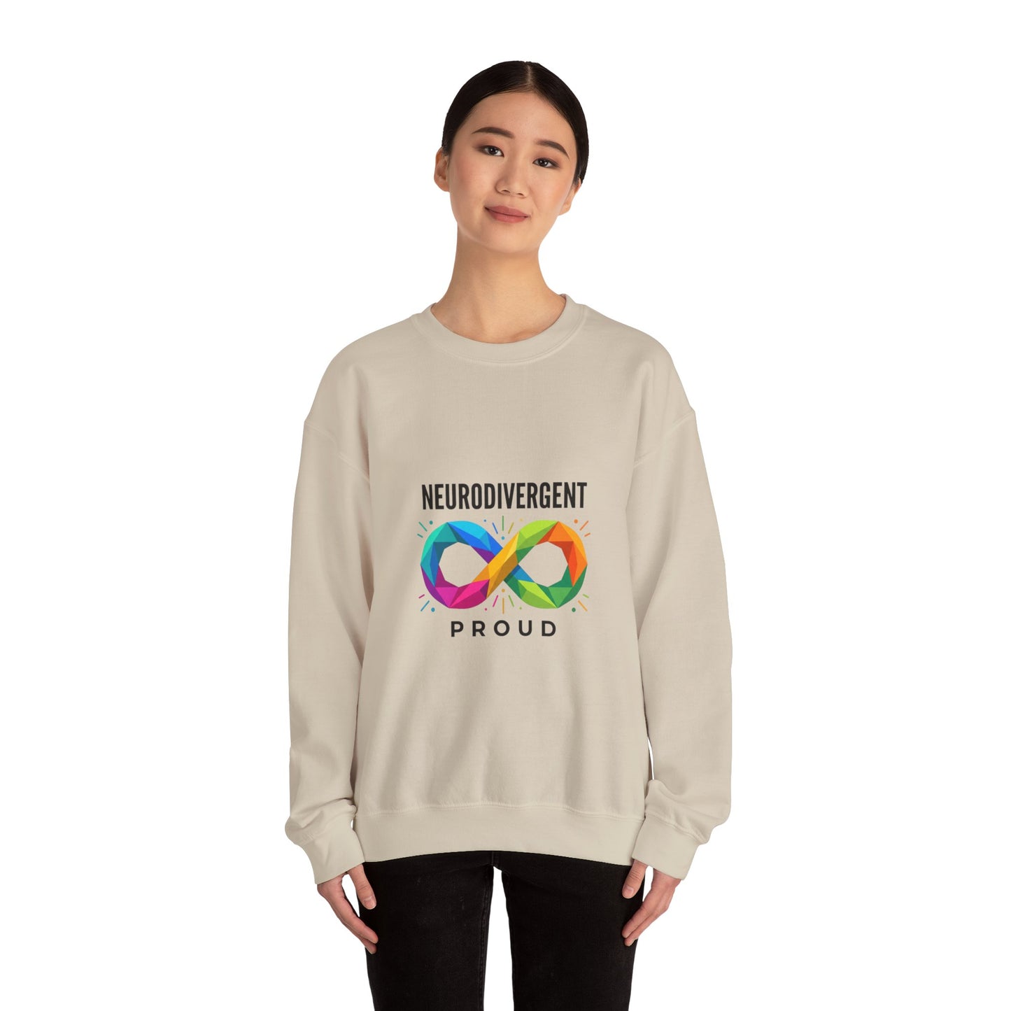 Neurodivergent Proud Crewneck, Autistic Pride Infinity Symbol, Neurodiversity Affirming