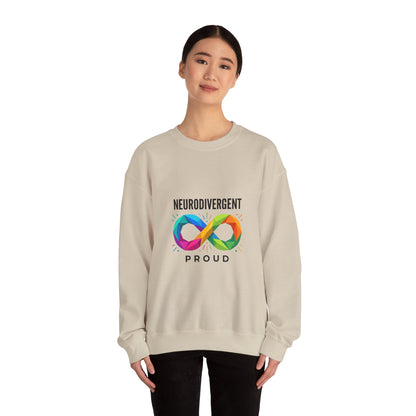 Neurodivergent Proud Crewneck, Autistic Pride Infinity Symbol, Neurodiversity Affirming