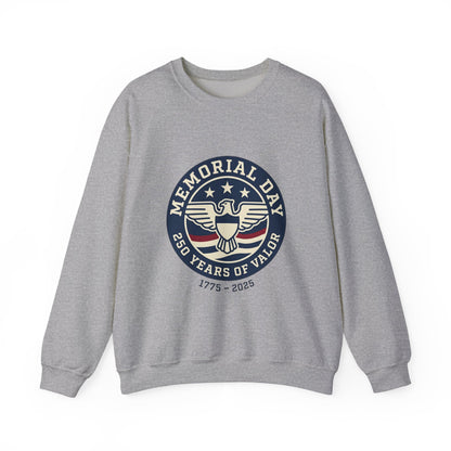 Memorial Day USA 250 Crewneck Sweatshirt | 1776–2026 Patriotic Vintage, red white and blue