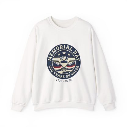 Memorial Day USA 250 Crewneck Sweatshirt | 1776–2026 Patriotic Vintage, red white and blue