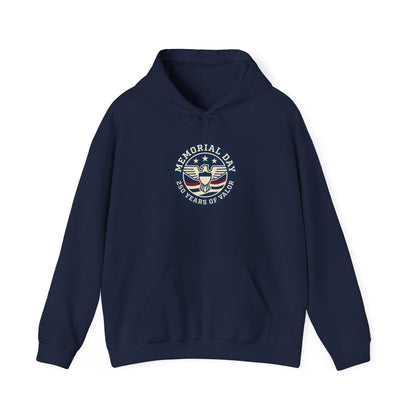 Memorial Day USA 250 Hoodie | 1776–2026 Patriotic Vintage, red white and blue