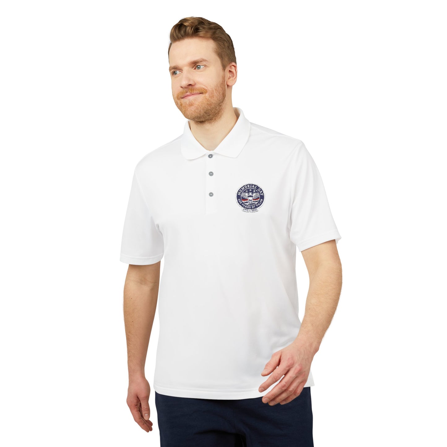 USA Military Seal Polo Shirt — Patriotic Veteran Emblem Performance Polo