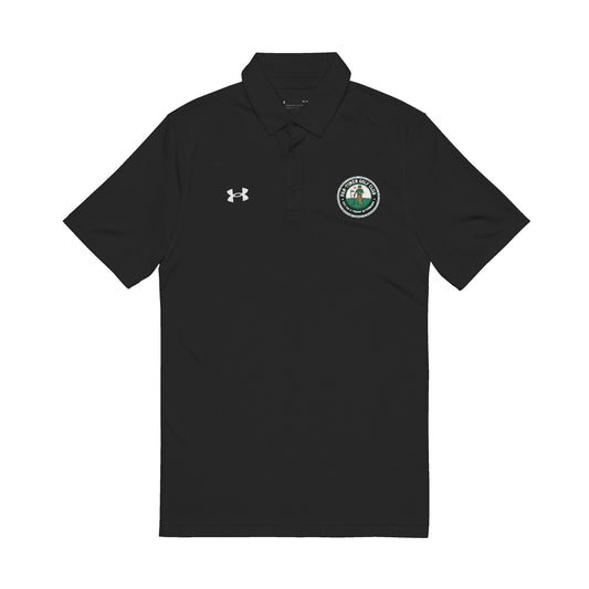 Embroidered Performance Polo — White Men's Golf/Club Shirt