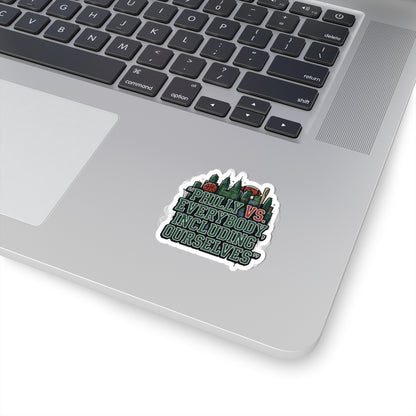 Philly vs Everybody Kiss-Cut Sticker | city basketball, rivalry humor
