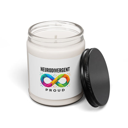 Neurodivergent Proud Soy Candle, sensory-friendly autistic pride, affirming