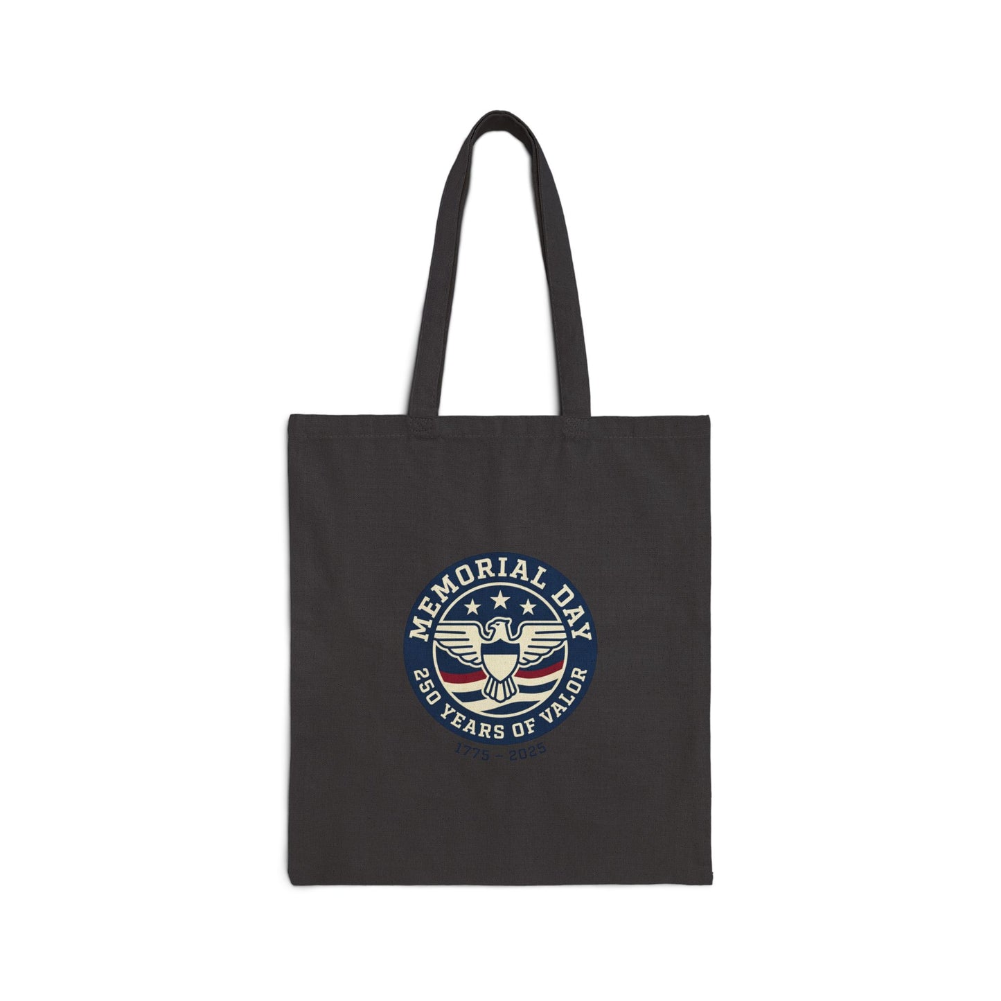 USA 250 Memorial Day Vintage Badge Tote | 1776–2026, patriotic heritage
