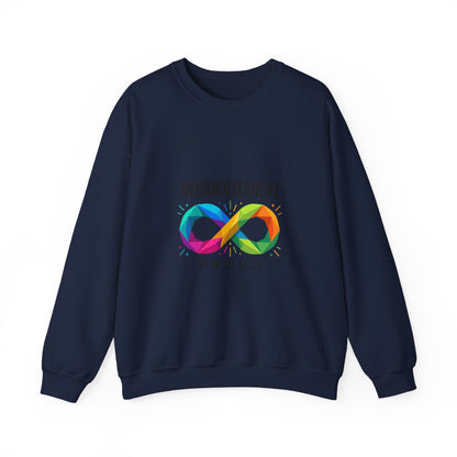Neurodivergent Proud Crewneck, Autistic Pride Infinity Symbol, Neurodiversity Affirming