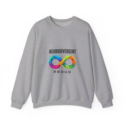 Neurodivergent Proud Crewneck, Autistic Pride Infinity Symbol, Neurodiversity Affirming