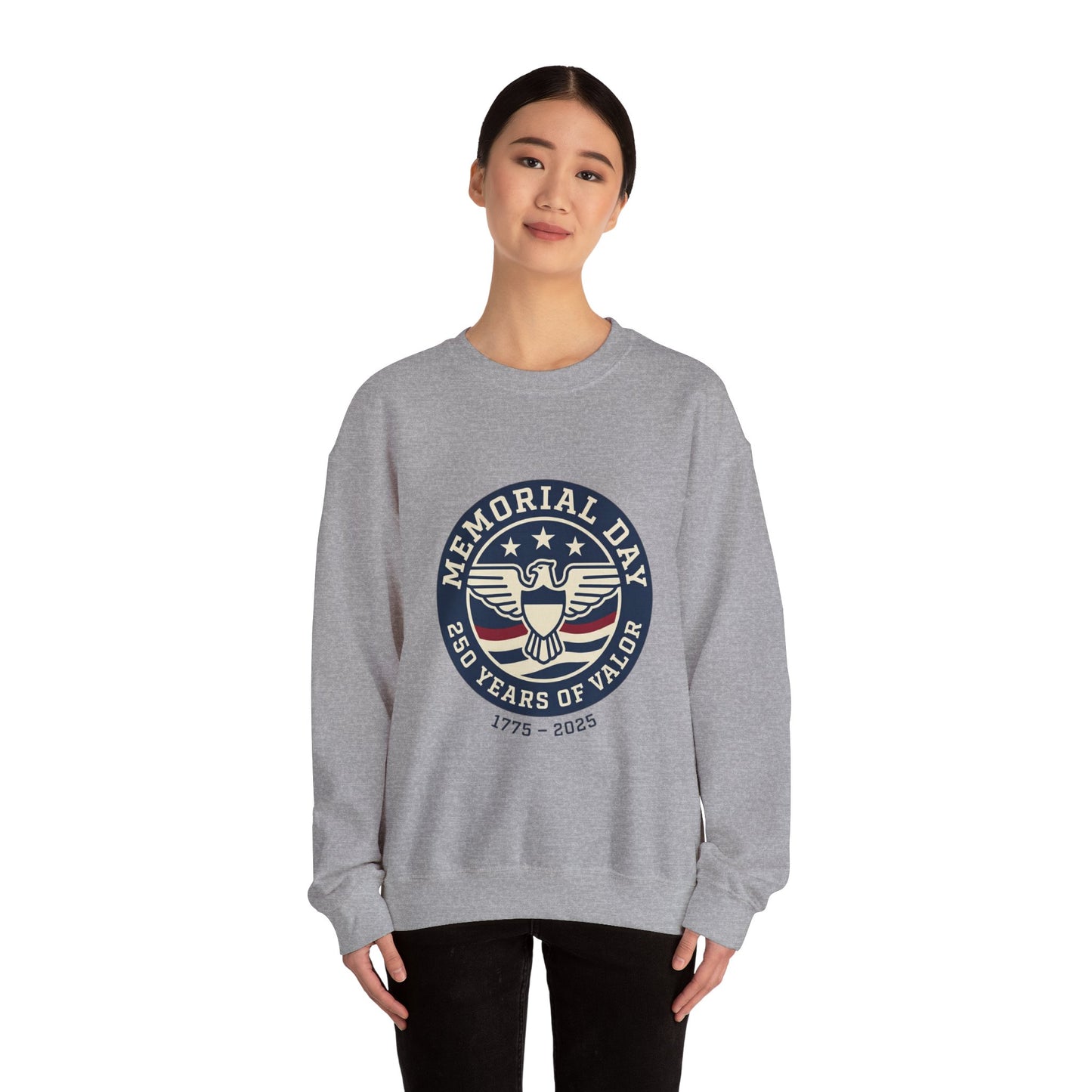 Memorial Day USA 250 Crewneck Sweatshirt | 1776–2026 Patriotic Vintage, red white and blue